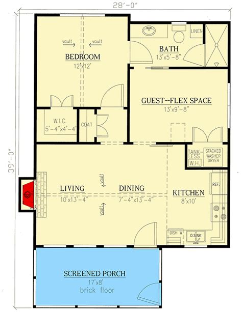 Next up is the tumbleweed next is the light haus floor plan from tiny house plans: Compact and Versatile 1- to 2-Bedroom House Plan - 24391TW ...