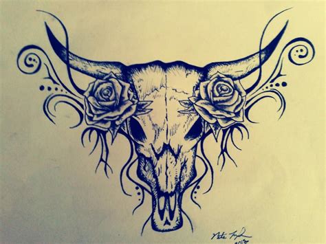 Tattoo Design Bull Skull Myfolio Sternum Tatoo Tatoo Art Hip