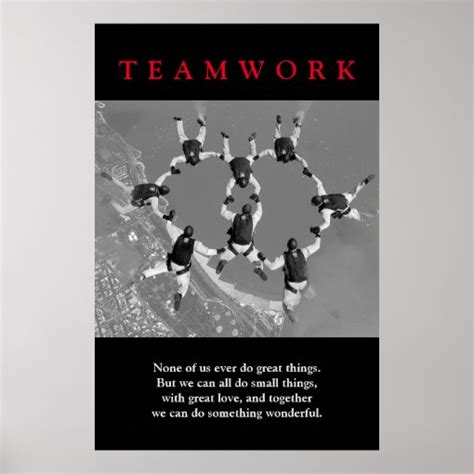 Teamwork Motivational Inspirational Poster Zazzle