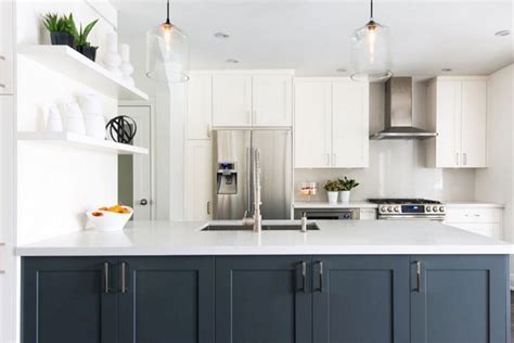Modern blue kitchen cabinets pictures design ideas interior. 25+ Elegant White Kitchen Navy Island Ideas | Blue kitchen ...