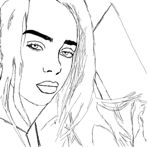 Download Artwork Billie Eilish Coloring Page - colouring mermaid