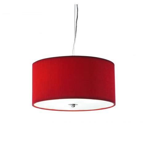 A chic contemporary design, the premier housewares 3 pendant lights will radiate style as they illuminate your room. Dar Lighting Zaragoza ZAR1725 Red Fabric Shade 3 Light ...