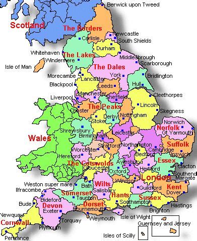 Find places of interest in england uk, with this handy printable street map. Holiday Accommodation in England, UK | England map, Map of ...