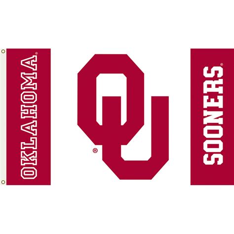 Oklahoma Sooners 3ft X 5ft Team Flag Logo Design 2