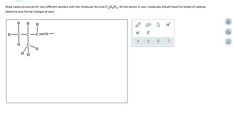 Solved Draw Lewis Structures For Two Different Isomers With Chegg Com