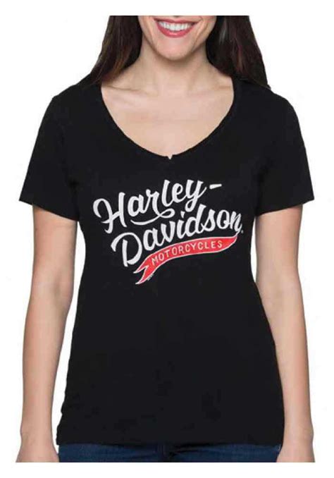 Harley Davidson Harley Davidson Women S Momentum H D V Neck Short