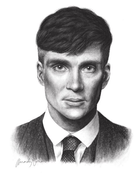 Thomas Shelby From The Peaky Blinders Realistic Sketch Realistic Pencil Drawings Book Art