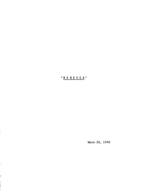 Multiple links are listed since (a) different versions exist. Rebecca script pdf