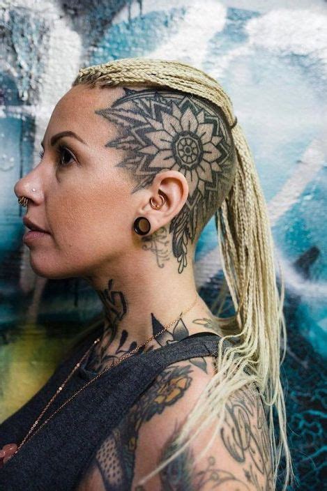 Best Head Tattoo Ideas For Women Bald Tattoo Face Tattoos Hot Sex Picture