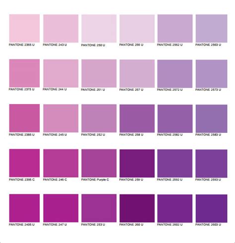 Free 6 Sample Pms Color Chart Templates In Pdf