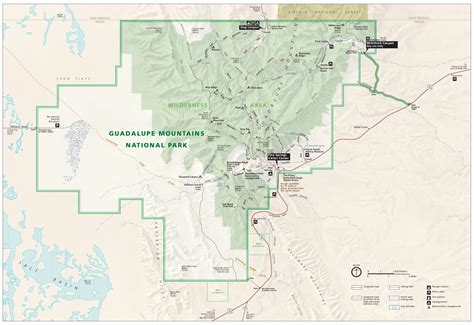 Guadalupe Mountains National Park Map Verjaardag Vrouw 2020