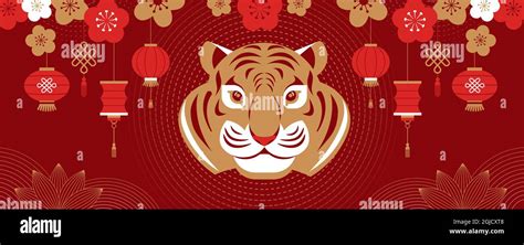 Chinese New Year 2022 Year Of The Tiger Chinese Zodiac Symbol Stock