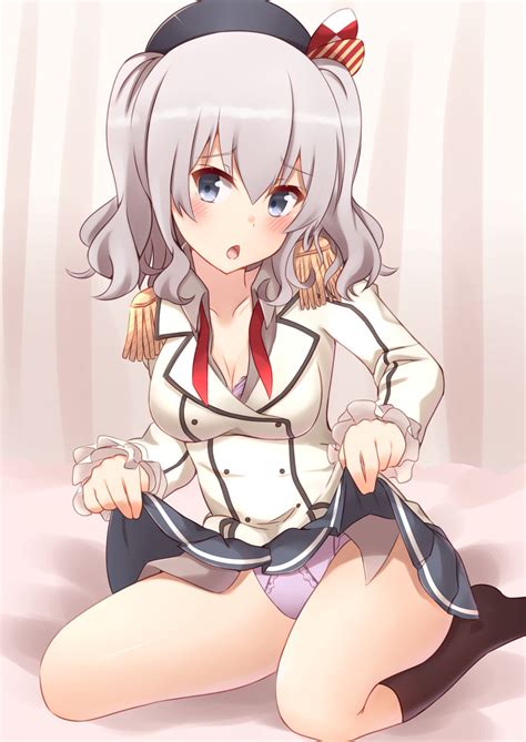 Kantai Collection Kashima KanColle Anime Anime Girls Lifting Skirt