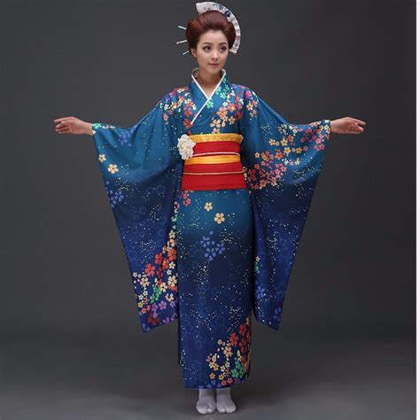 High Quality Japanese Women Kimono Yukata With Obi Sexy Womens Bar
