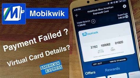 Apr 29, 2019 · a virtual credit card is a temporary credit card number that you can use while shopping online. Mobikwik virtual credit card 😍| mobikwik blue american ...