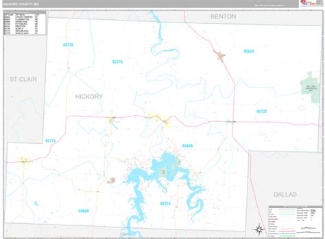 Hickory County Mo Zip Code Maps Premium