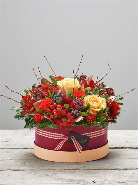Burgundy Beauty Hatbox | Diana Kaye Florist