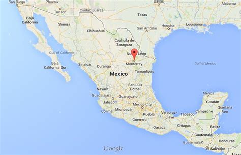 Monterrey On Map Of Mexico