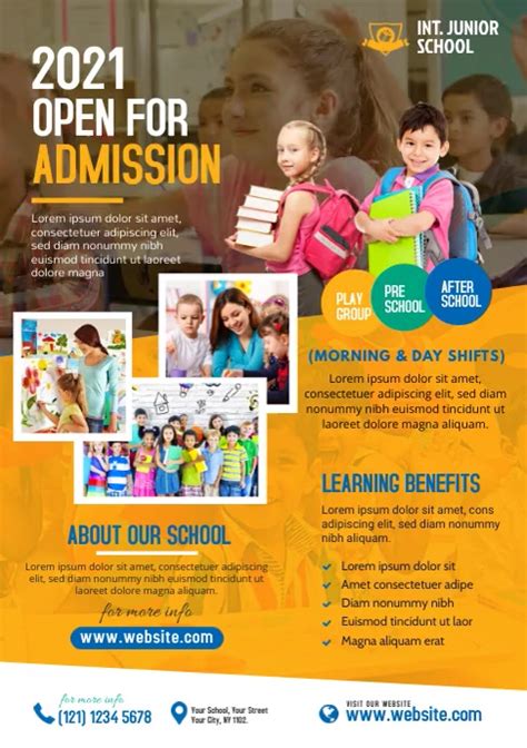 School Admission Open Template Postermywall