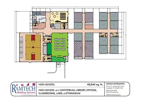 High School Building Floor Plans