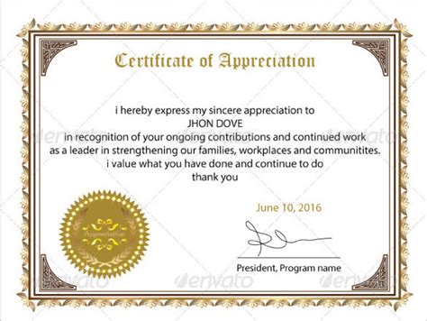 Sample Certificate Of Recognition Template Creative Professional