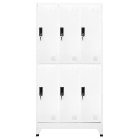 TIP Casiers armoires de rangement Armoire à casiers Blanc 90x45x180 cm Acier YOSOO