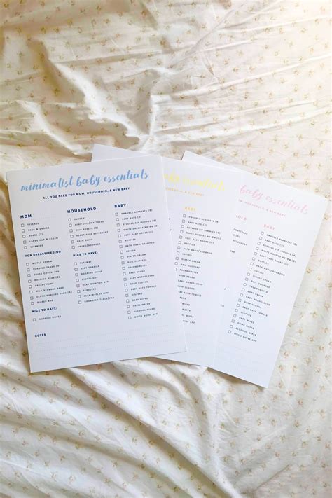 If you're giving a sponge bath, these are essential items! Free printable: Minimalist Baby Essentials Checklist — So ...