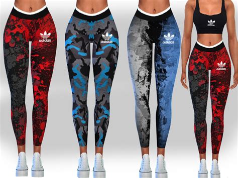 The Sims Resource Digital Print Athletic Leggings By Saliwa • Sims 4