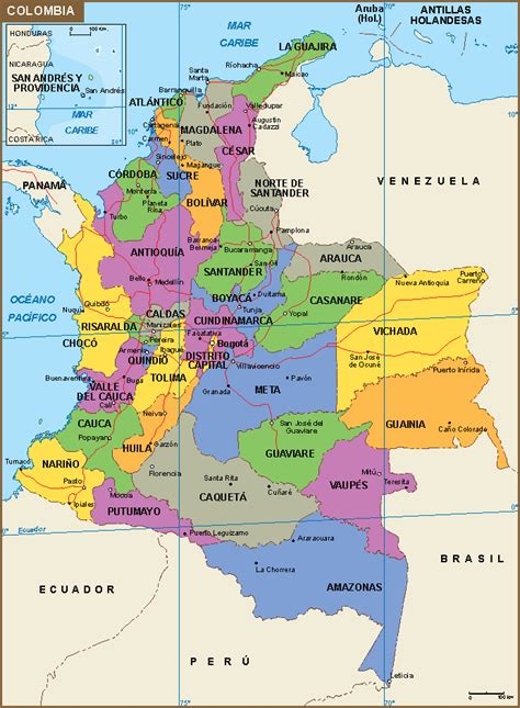 Imagenes Mapas De Colombia Mapa Politico De Colombia Vector De Images
