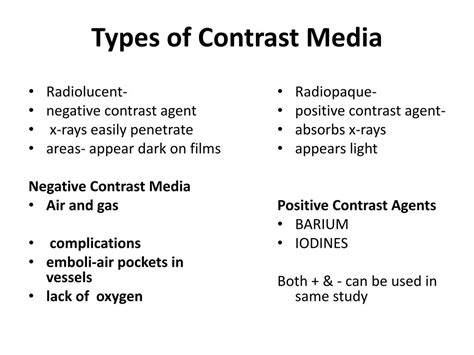 💋 Negative Contrast Media Positive And Negative Contrast Media Types