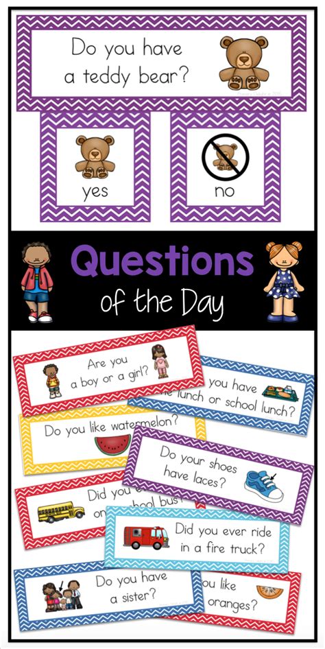 Graphing Questions For Preschoolers Teaching Treasure