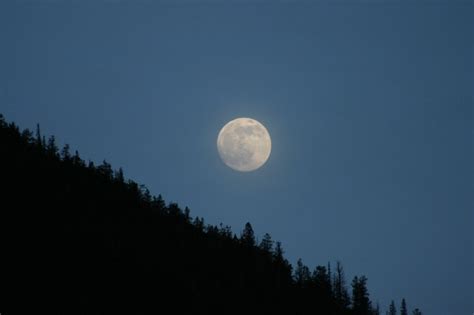 Free Full Moon Over Mountains 1 Stock Photo