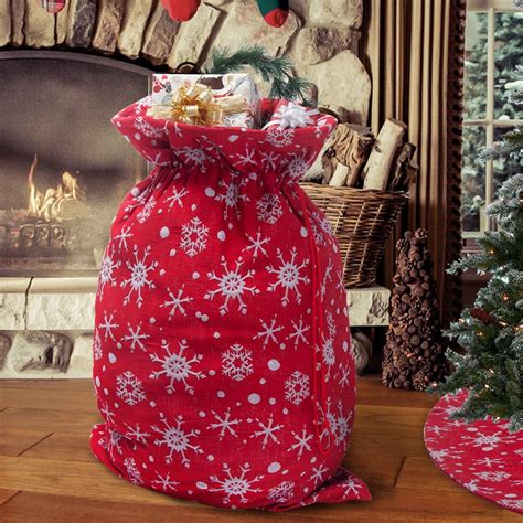 Christmas T Bag Santa Sack Drawstring 20x27 Inch Large Storage Size