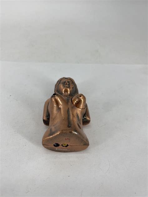 Vintage Nude Female Bust Refillable Butane Grelly Usa