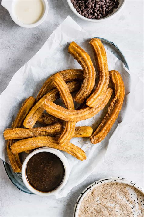 Homemade Churros With Chocolate Sauce Easy Weeknight Recipes