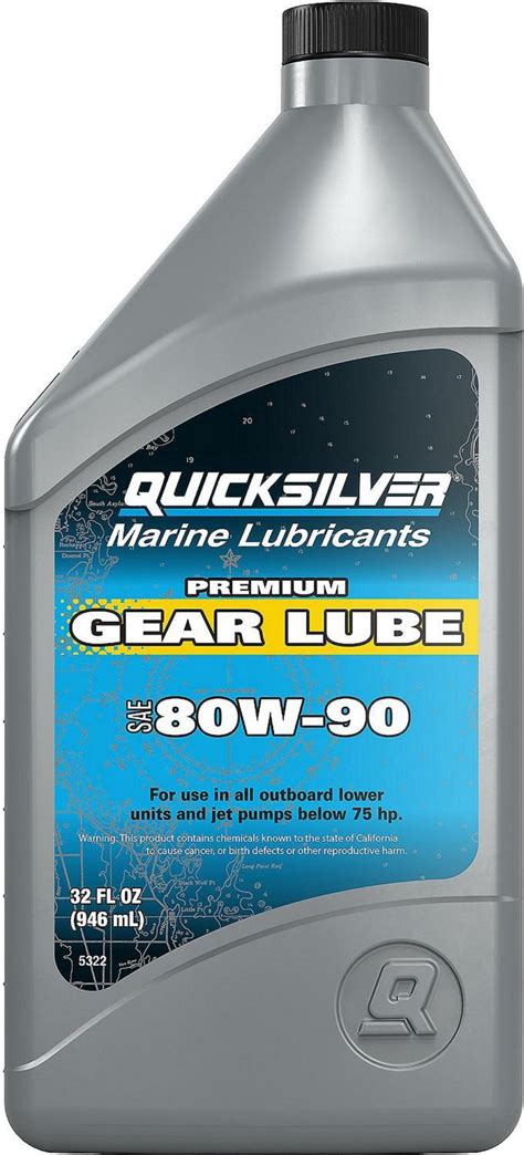 Quicksilver 1 Qt Premium Sae 80w90 Gear Lube Academy