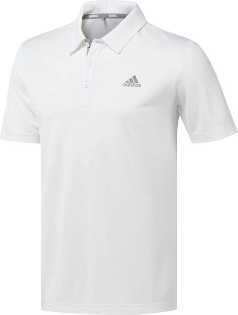 Adidas Synthetic Drive Novelty Solid Golf Polo In White For Men Lyst