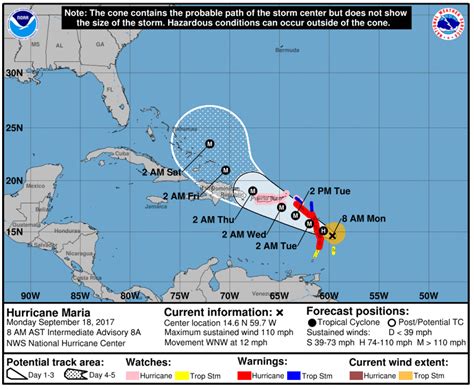 Hurricane Maria 8am Update From The National Hurricane Center Noaa