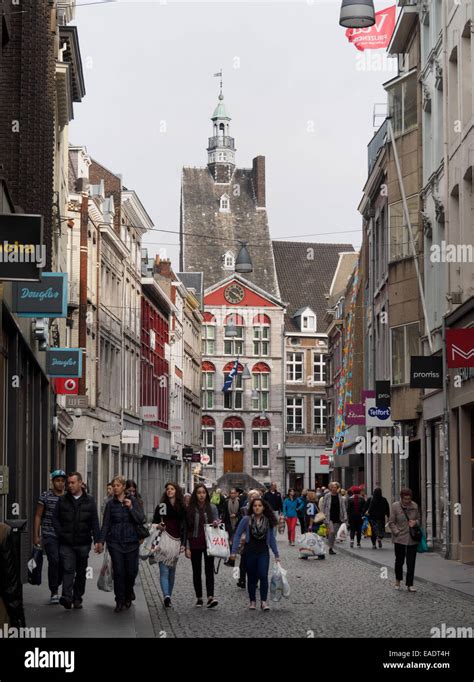 Young Women Carrying Shopping Bags Grote Straat In Maastricht The