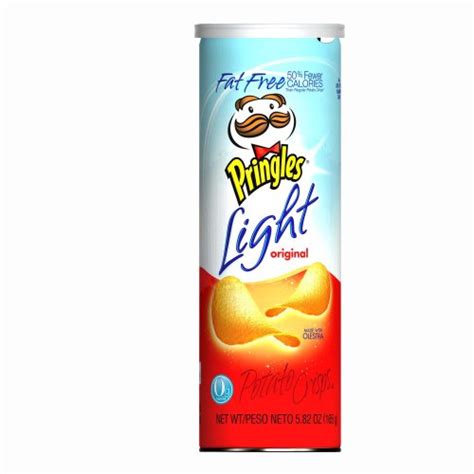 Chips Pringles Light Fat Free Potato Crisps Original 582 Ounce