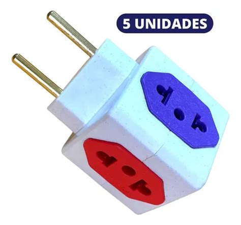 Kit 5 Adaptadores Pino Cubo Benjamin 4saídas 10a 20a Colorid MercadoLivre