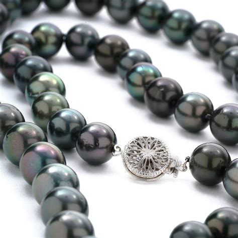 Tahitian Black Pearl Necklace 36 Inch New York Jewelers Chicago