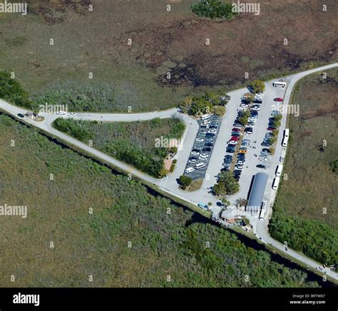 Aerial View Above Everglades National Park Visitor Center Parking