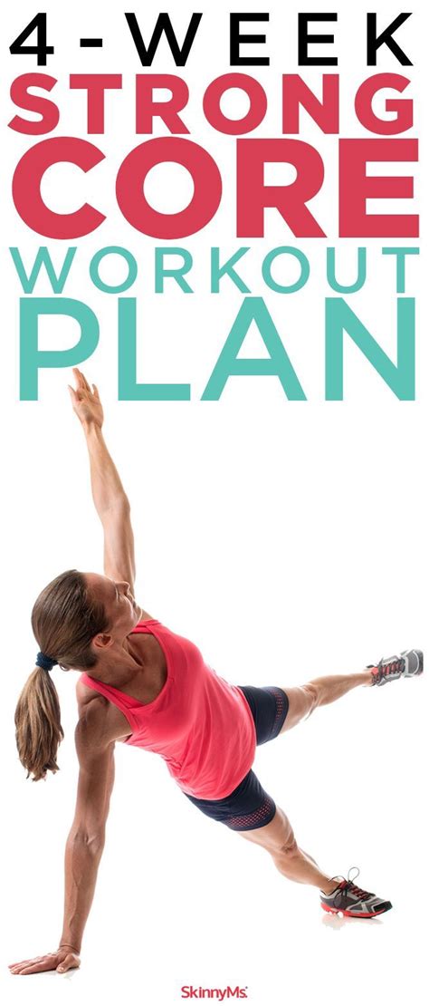 4 Week Strong Core Workout Plan Core Workout Plan Workout Plan