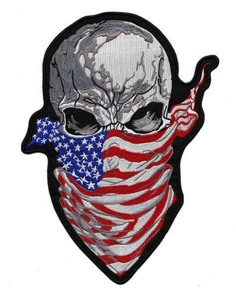 Ruthless Skull Patch Halfskull Us Flag Patriotic Military Skeleton