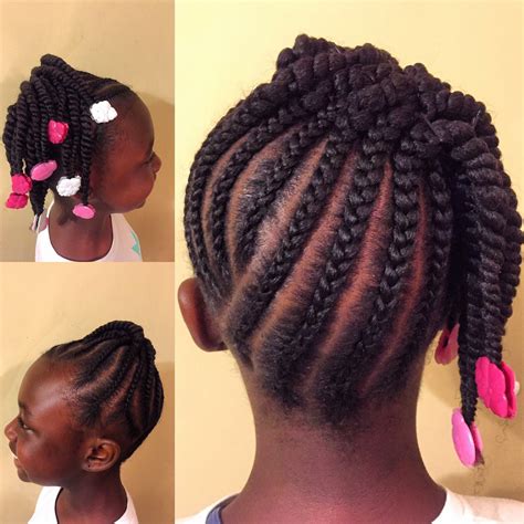 Braided Pin Up With Two Strand Twists And Sweet Pea And Little Lady Gabby Bows Natural Hair