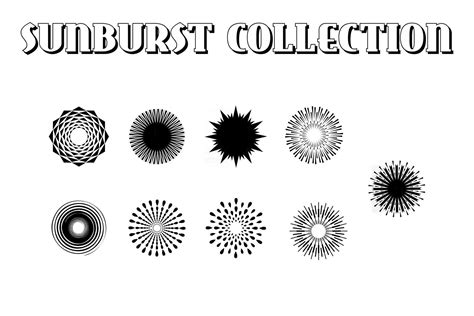 Sunburst Set Sunburst Icon Collection Vector 2815859 Vector Art At