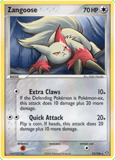 Most cards limit atm withdrawals to $1 continuing this tradition, the emerald advance application launched nationally on november 21 for. Zangoose - EX Emerald #21 Pokemon Card