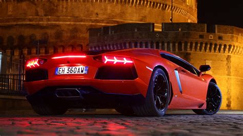 🥇 Italy Lamborghini Aventador Back View Cars Wallpaper 94628