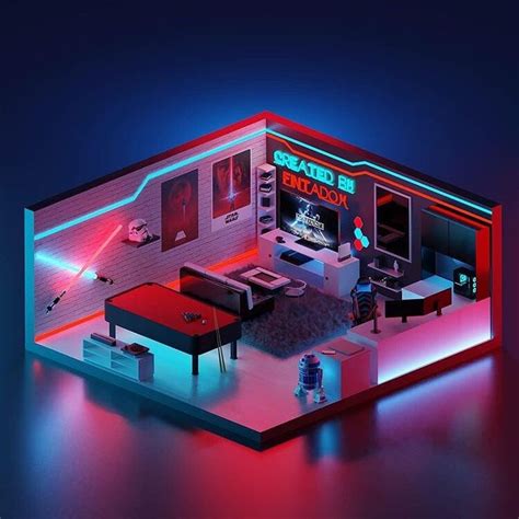 Our ideas call all the game collectors, true gamers and pool sharks out there. Amazing 3D room setup by @fintadox 👀 What's your though ...